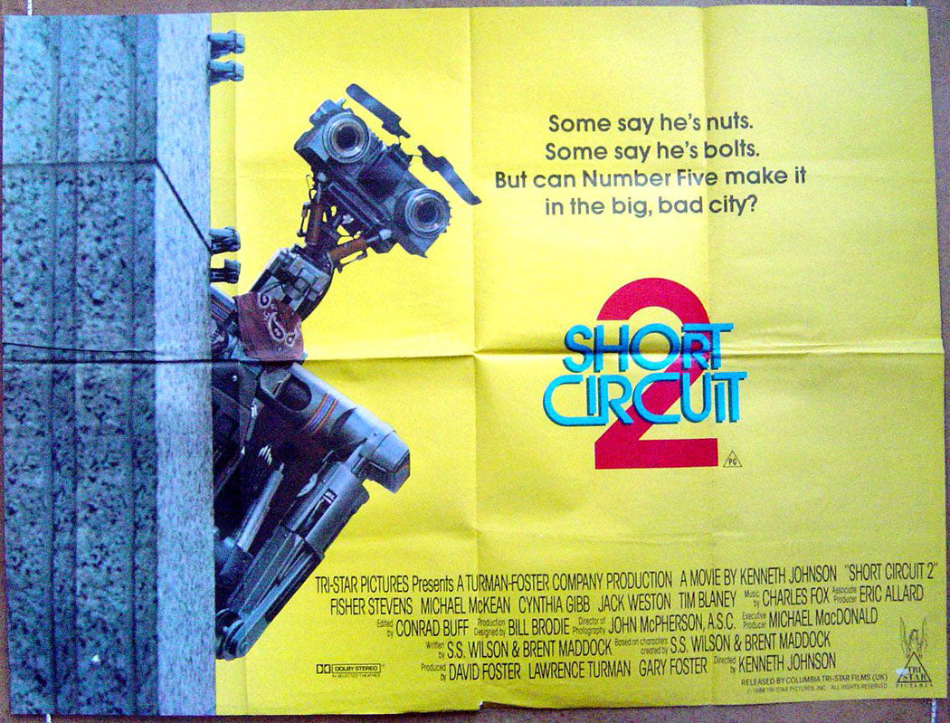 Short Circuit 2  Original Quad Movie Poster  