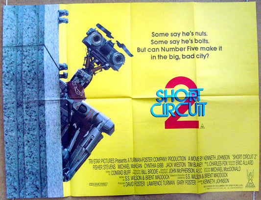 Short Circuit 2  Original Quad Movie Poster  