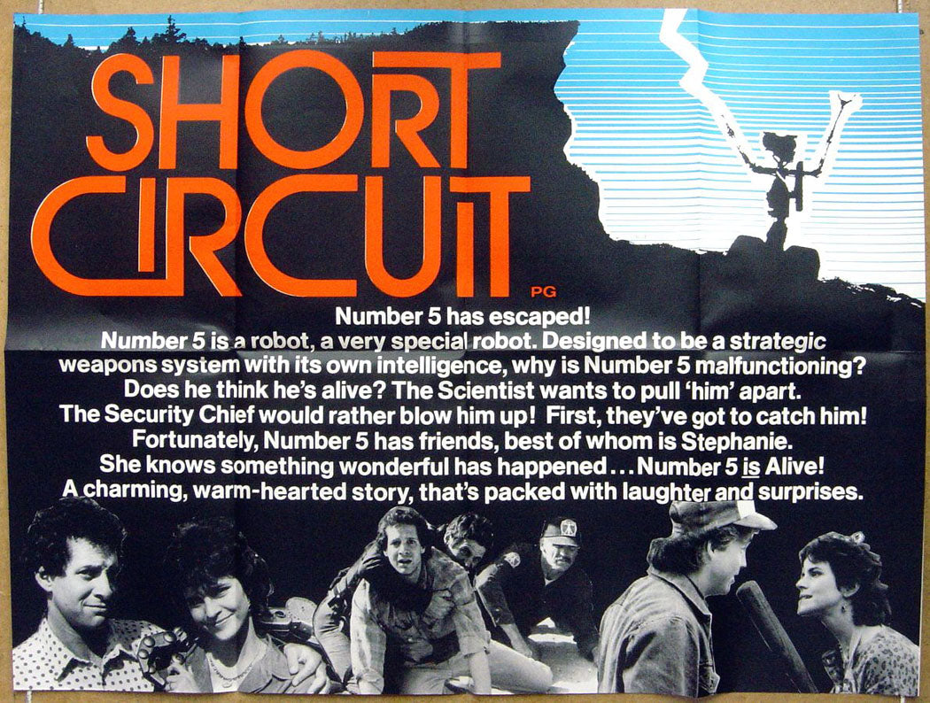 Short Cicuit  (Rare Design)  Original Quad Movie Poster  