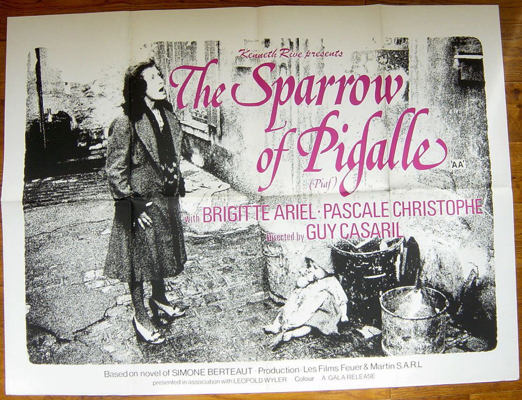 The Sparrow Of Pigalle  (Story Of Edith Piaf)  Original Quad Movie Poster  