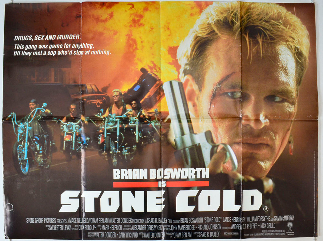 Stone Cold Original British Quad Poster - Movie Poster