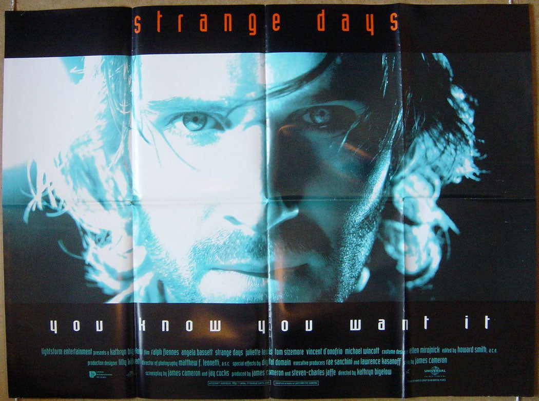 Strange Days  (Teaser)  Original Quad Movie Poster  