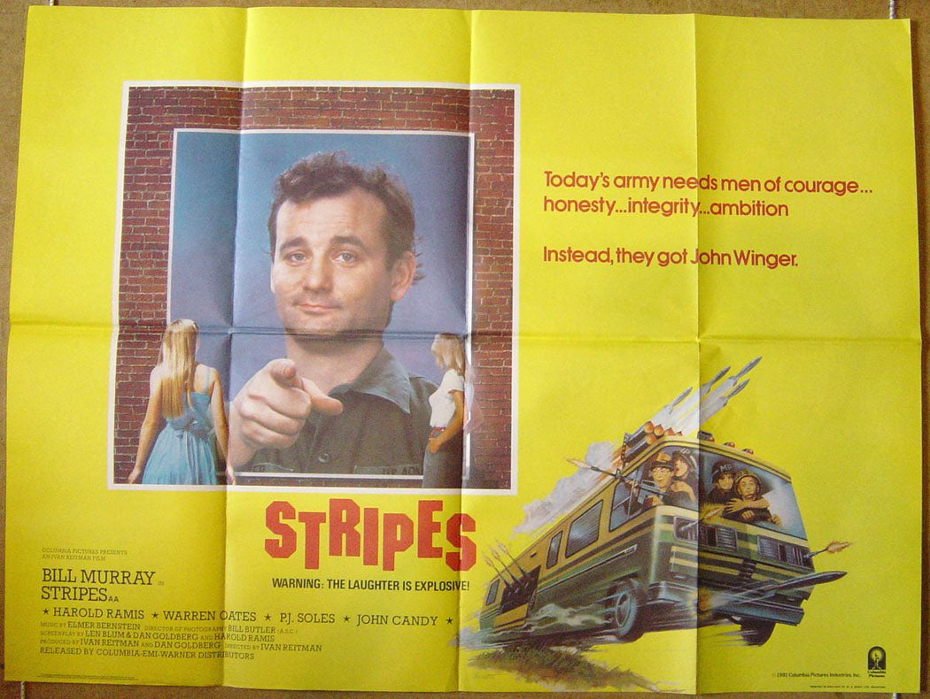 Stripes  Original Quad Movie Poster  