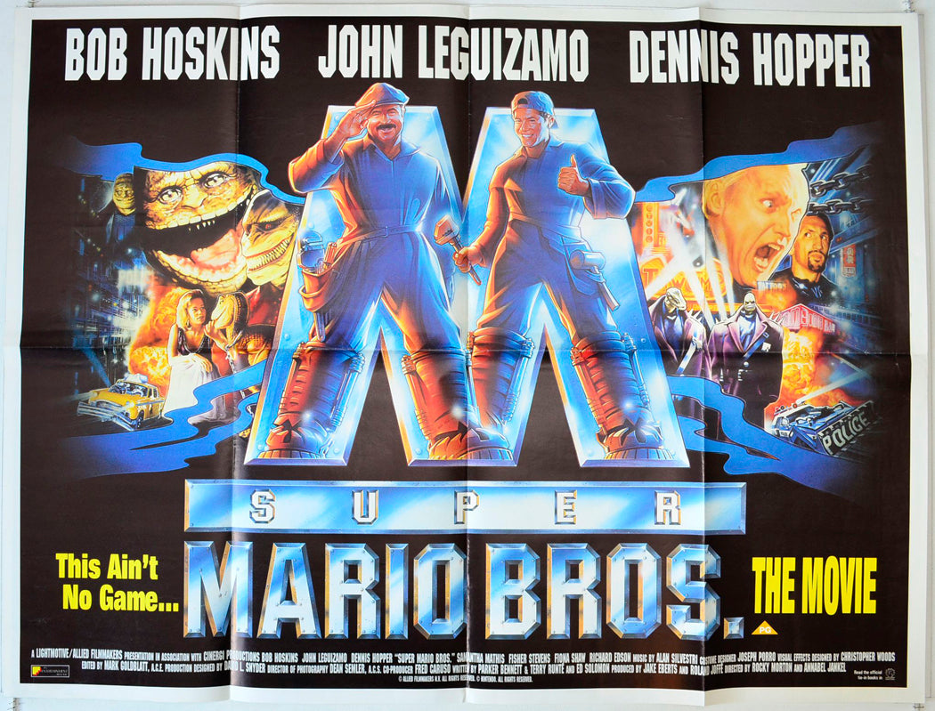 Super Mario Bros Original British Quad Poster - Movie Poster