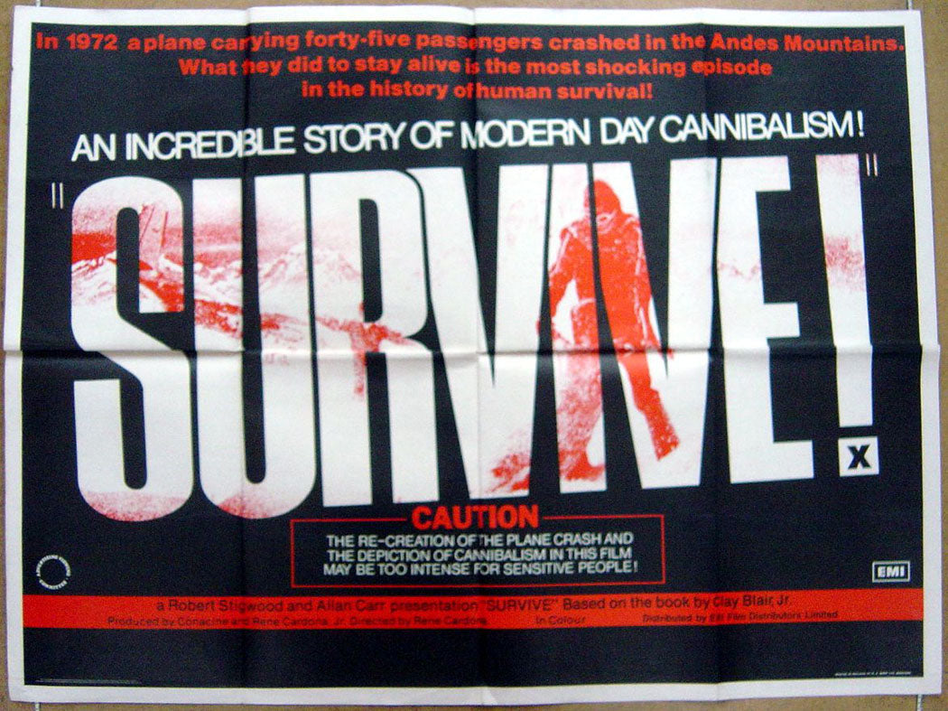 Survive !  Original Quad Movie Poster  