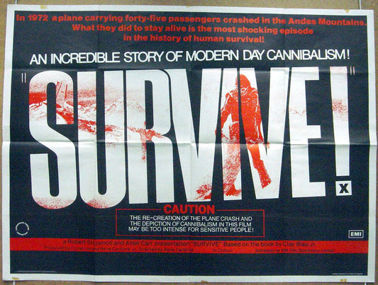 Survive !  Original Quad Movie Poster  