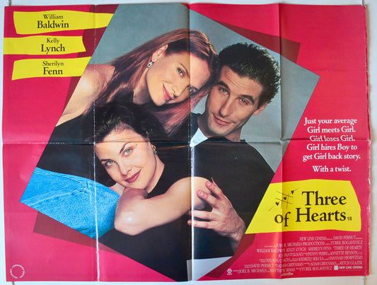 Three Of Hearts Original British Quad Poster - Movie Poster