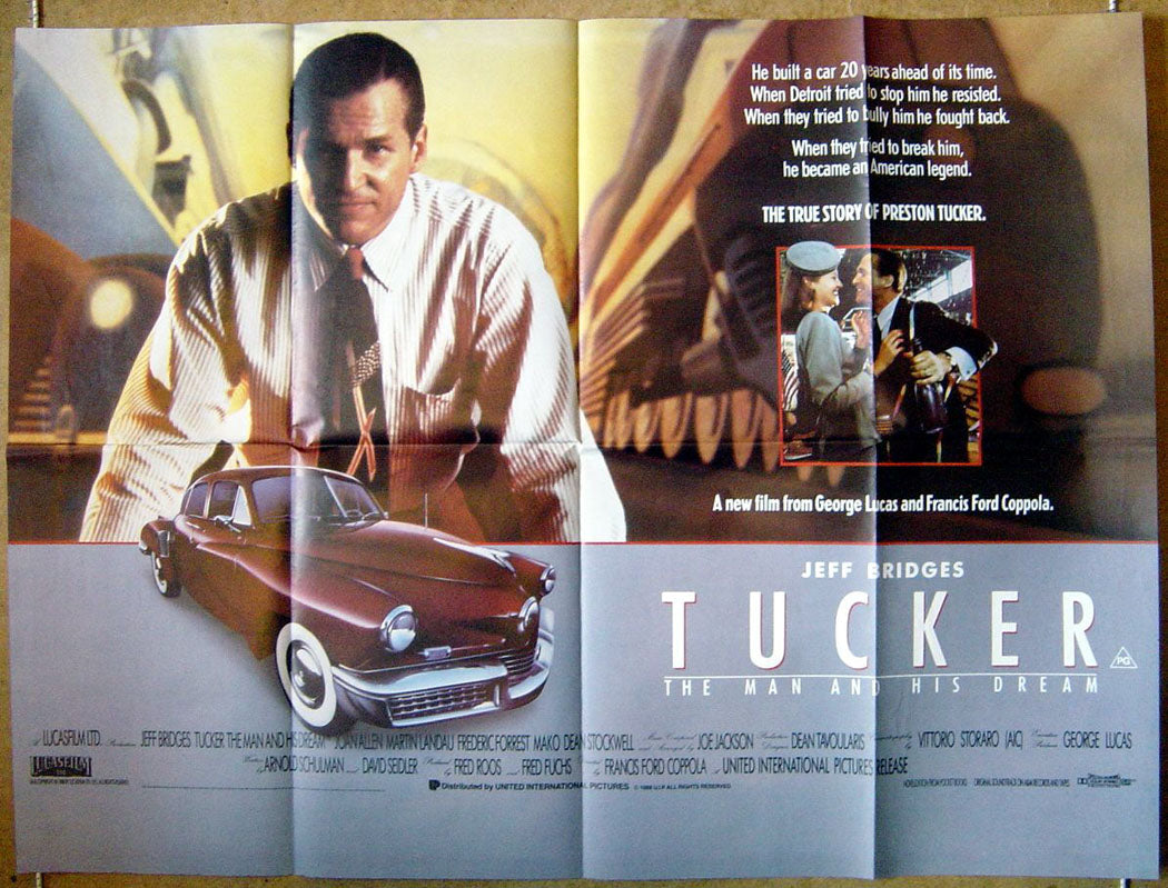 Tucker : The Man And His Dream  Original Quad Movie Poster  