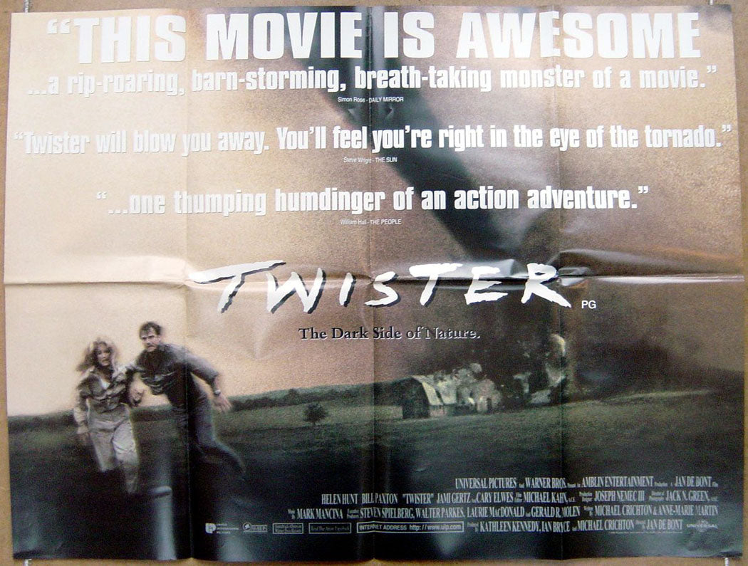 Twister  (Design 3)  Original Quad Movie Poster  