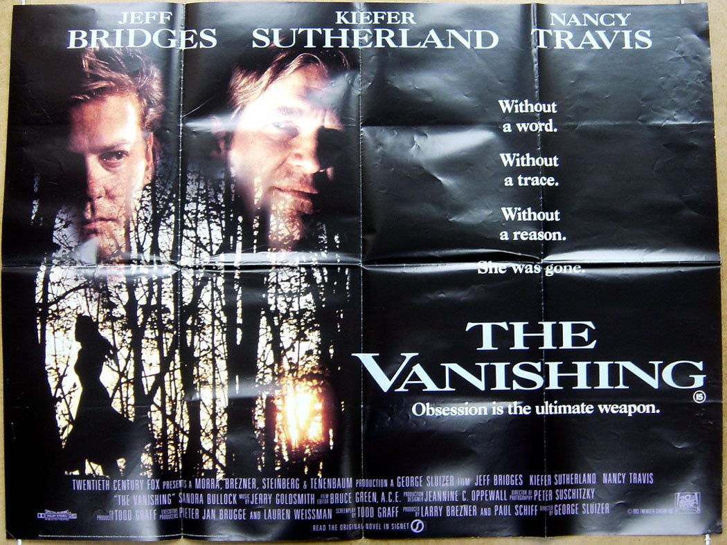 The Vanishing  Original Quad Movie Poster  