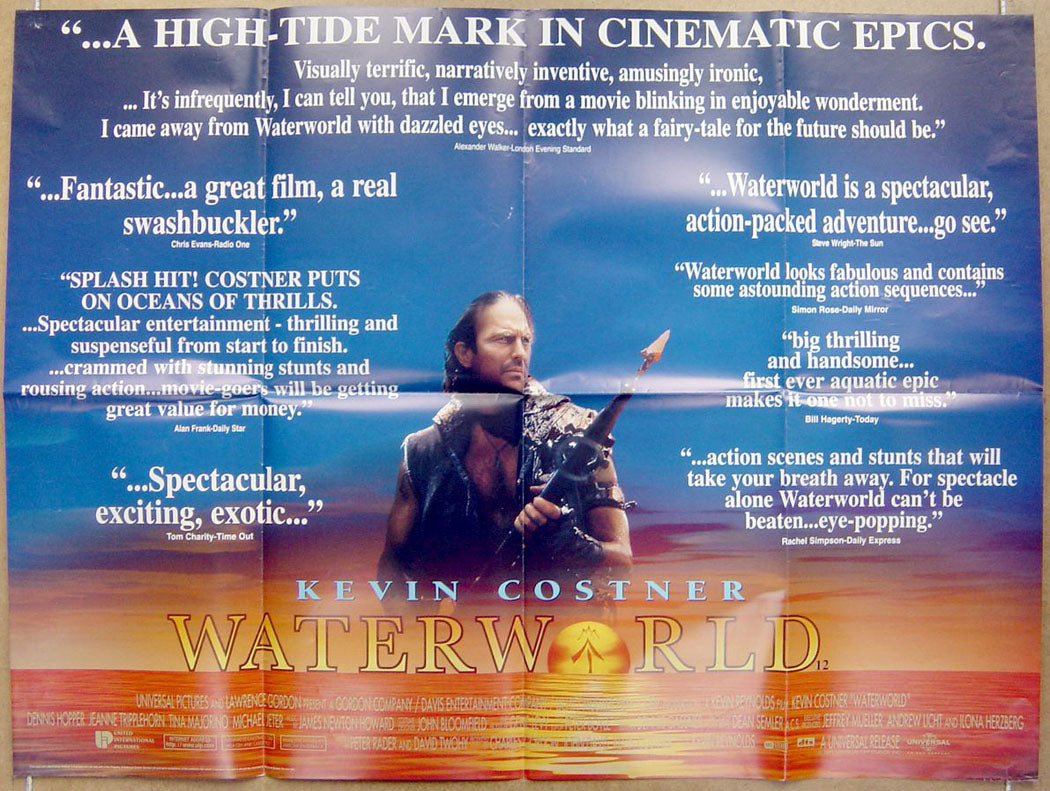 Waterworld  Original Quad Movie Poster 