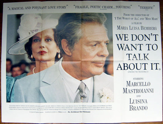 We Don't Want To Talk About It  (a.k.a. De eso no se habla)  Original Quad Movie Poster  