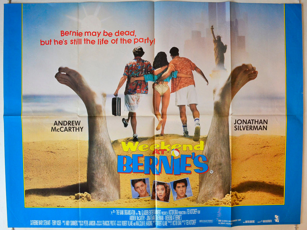 Weekend At Bernies Original British Quad Poster - Movie Poster