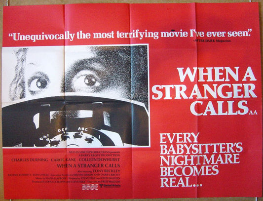 When A Stranger Calls  Original Quad Movie Poster  