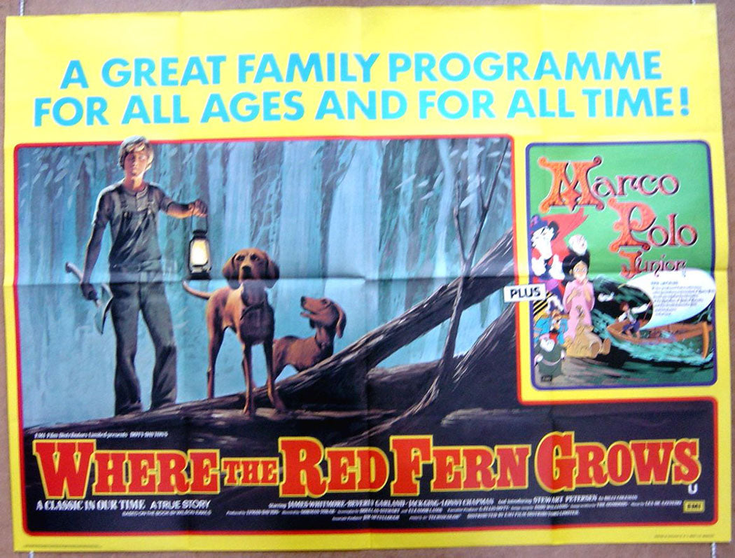 Where The Red Fern Grows  Original Quad Movie Poster  