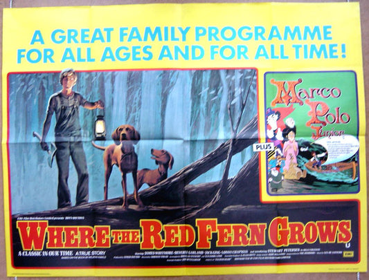 Where The Red Fern Grows  Original Quad Movie Poster  