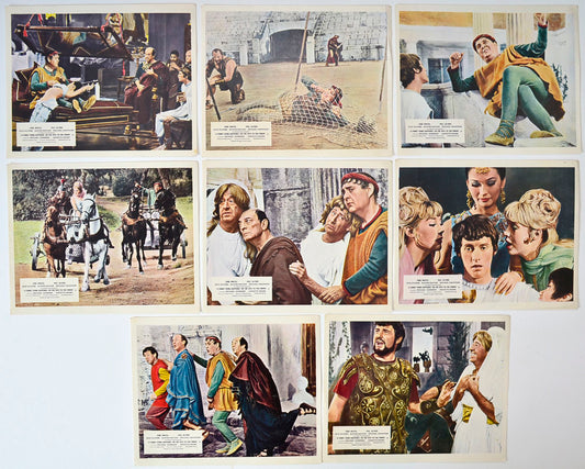 A Funny Thing Happened On The Way To The Forum   Set of 8 Original Lobby Cards / Colour Front Of House Stills