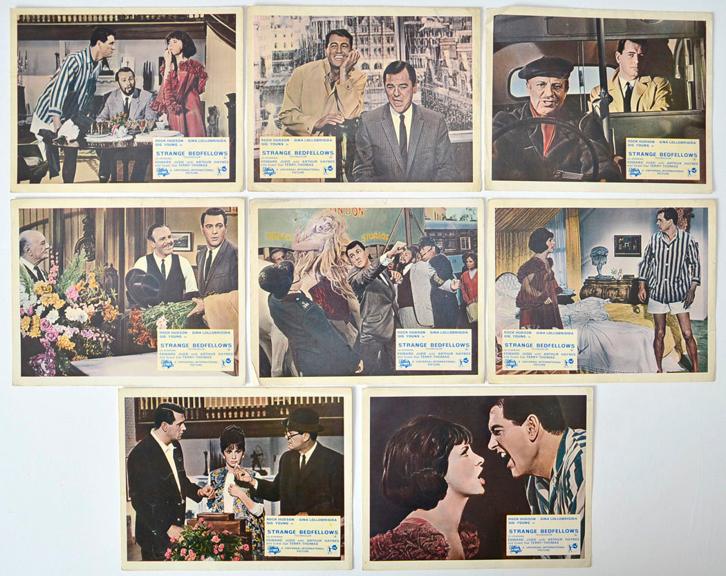 Strange Bedfellows   Set of 8 Original Lobby Cards / Colour Front Of House Stills