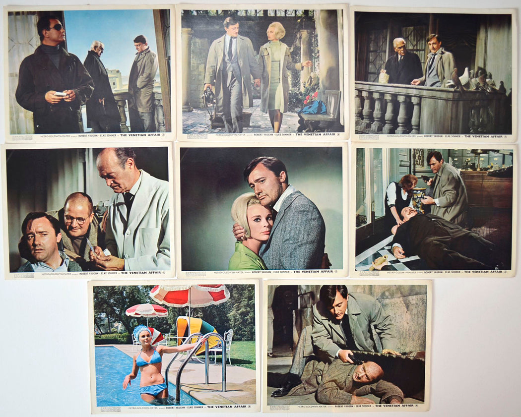 The Venetian Affair   Set of 8 Original Lobby Cards / Colour Front Of House Stills