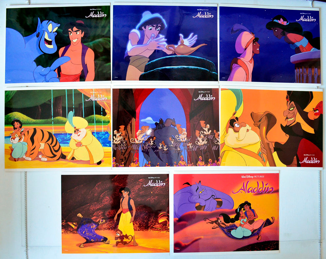 Aladdin Set of 8 Original USA Cinema Lobby Cards 