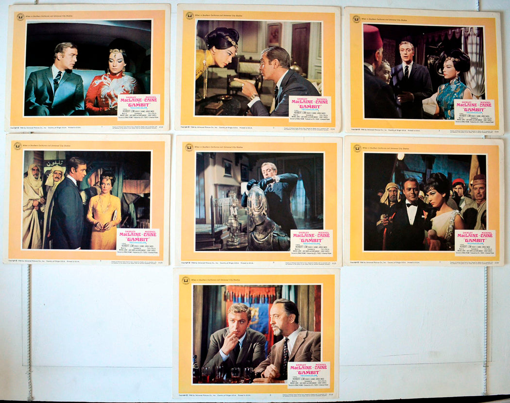 Gambit 7 Original USA Cinema Lobby Cards 