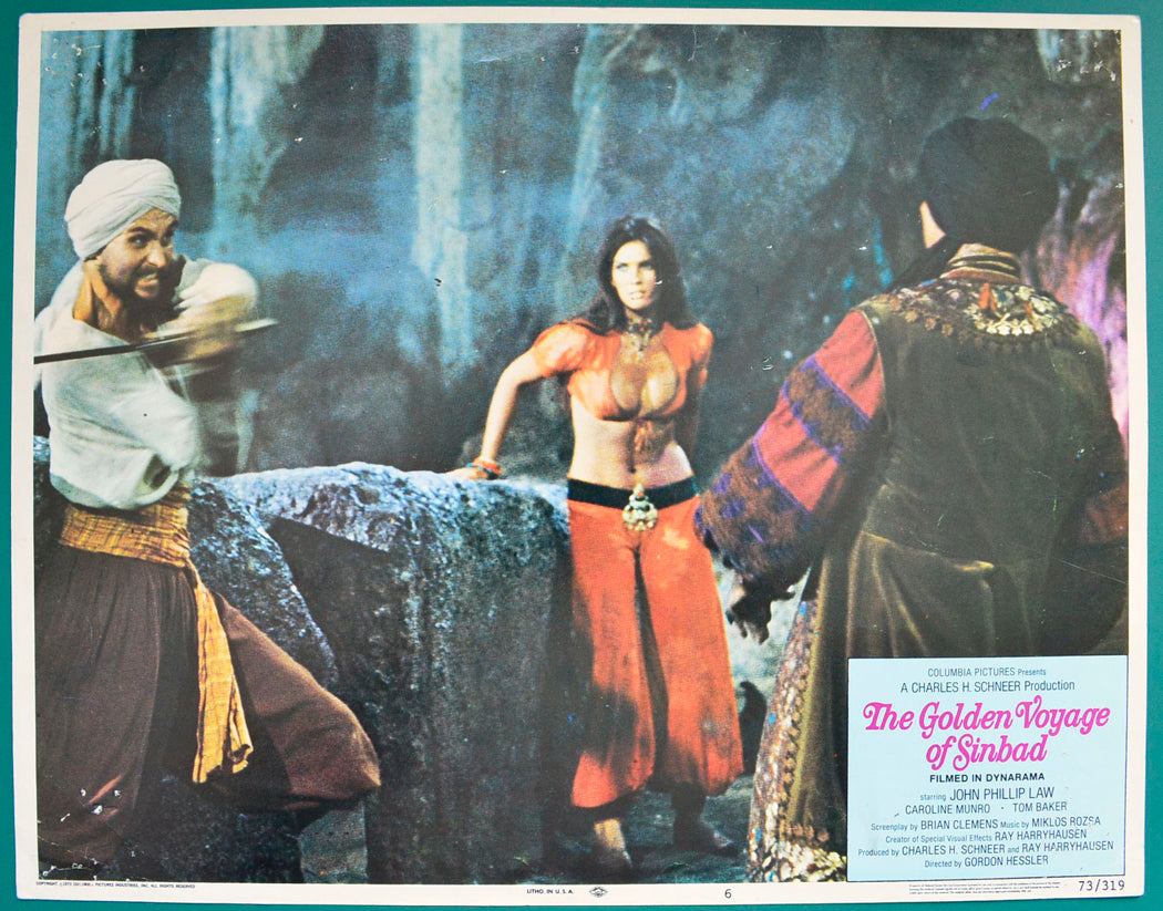 The Golden Voyage Of Sinbad Original USA Cinema Lobby Card #6 