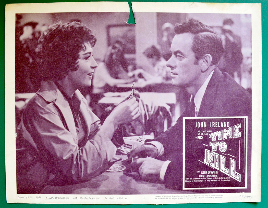 No Time To Kill  (a.k.a. Med mord i bagaget)   Original USA Cinema Lobby Card #1 