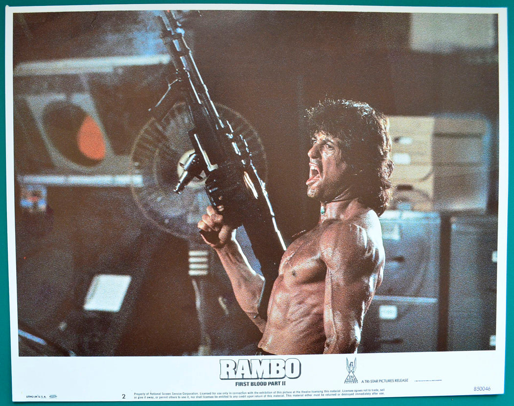 Rambo : First Blood Part II Original USA Cinema Lobby Card 