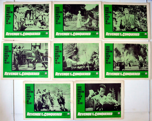 Revenge Of The Conquered  (a.k.a. Drakut il vendicatore)   Set of 8 Original USA Cinema Lobby Cards 