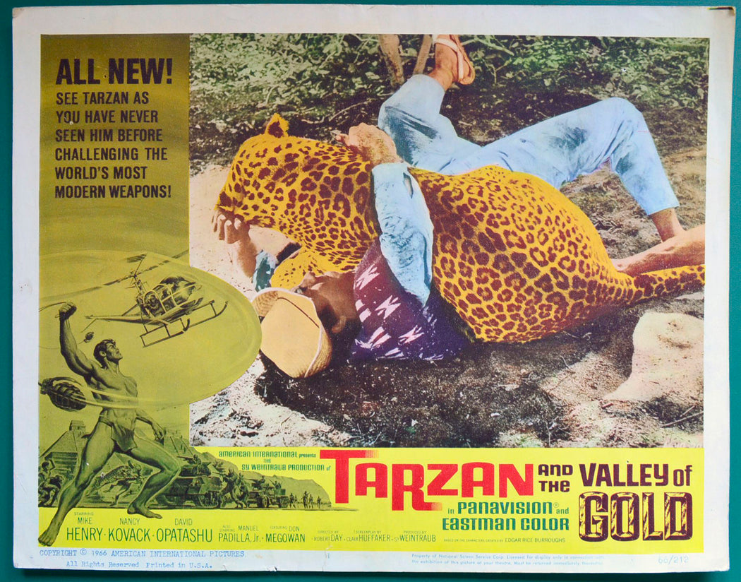 Tarzan And The Valley Of Gold Original USA Cinema Lobby Card #1 