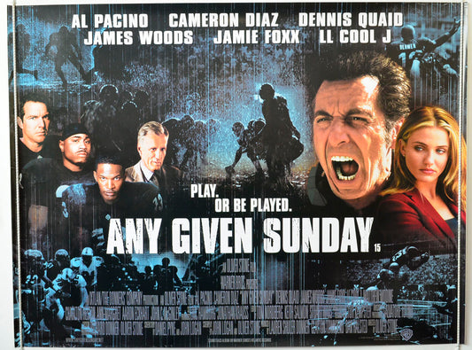 Any Given Sunday Original British Quad Poster - Movie Poster