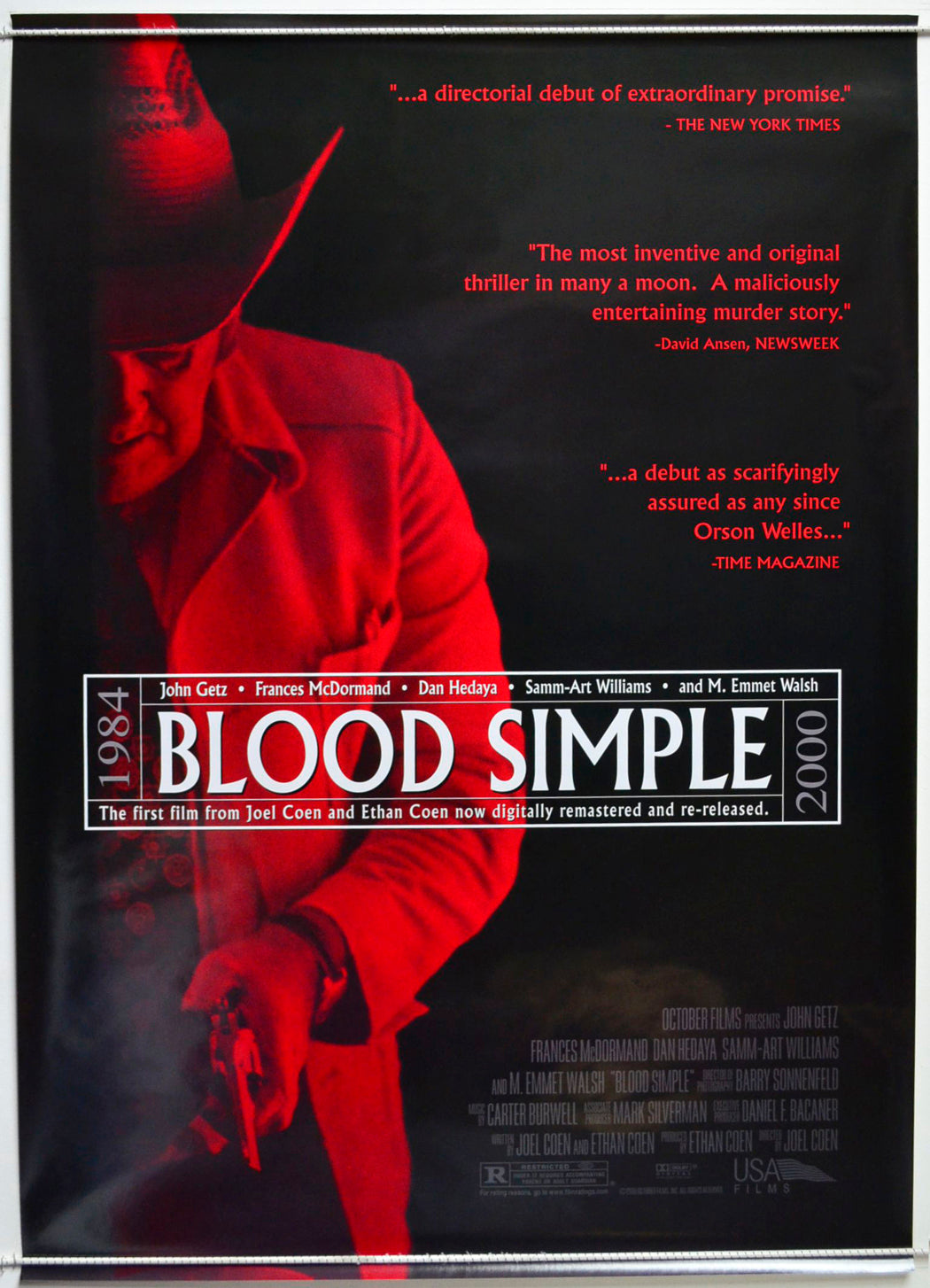 Blood Simple  (2000 re-release Poster)   Original One Sheet Poster - Movie Poster