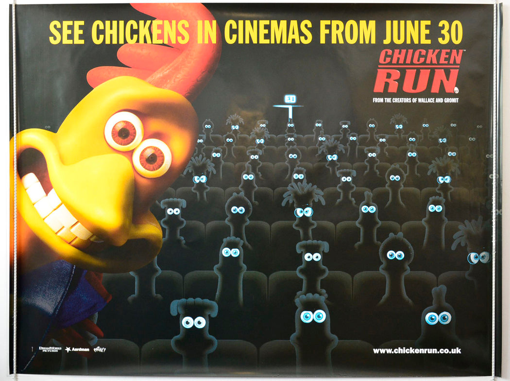 Chicken Run  (Teaser / Advance Version)   Original British Quad Poster - Movie Poster