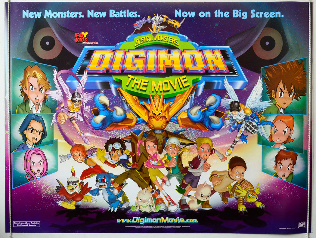 Digimon The Movie Original British Quad Poster - Movie Poster