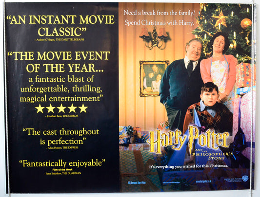 Harry Potter And The Philosopher's Stone  (Dursley’s Version)   Original British Quad Poster - Movie Poster