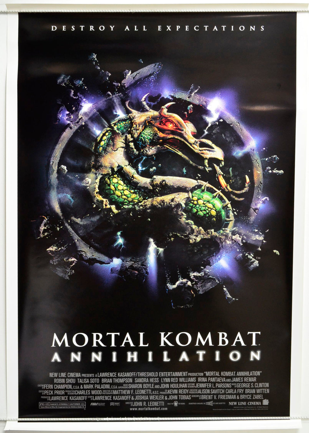 Mortal Kombat Annihilation Original One Sheet Poster - Movie Poster