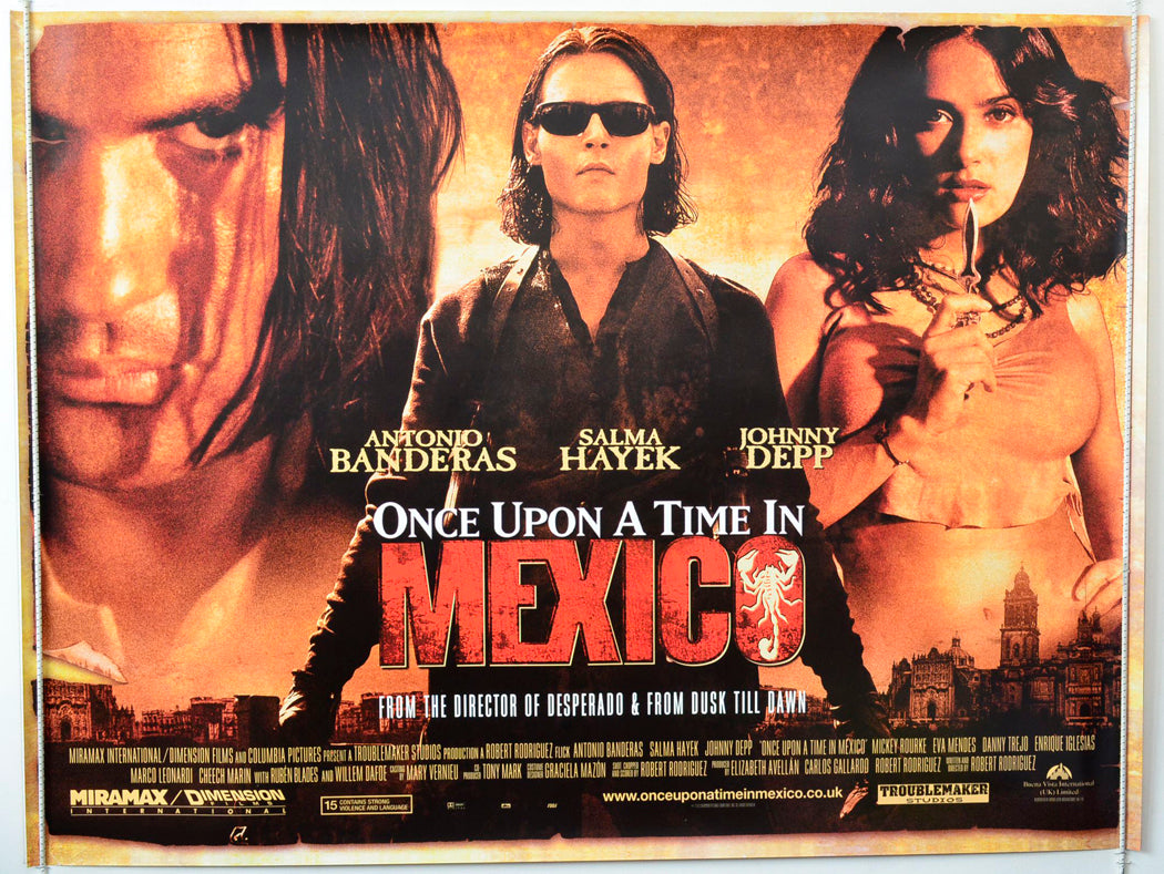 Once Upon A Time In Mexico Original British Quad Poster - Movie Poster