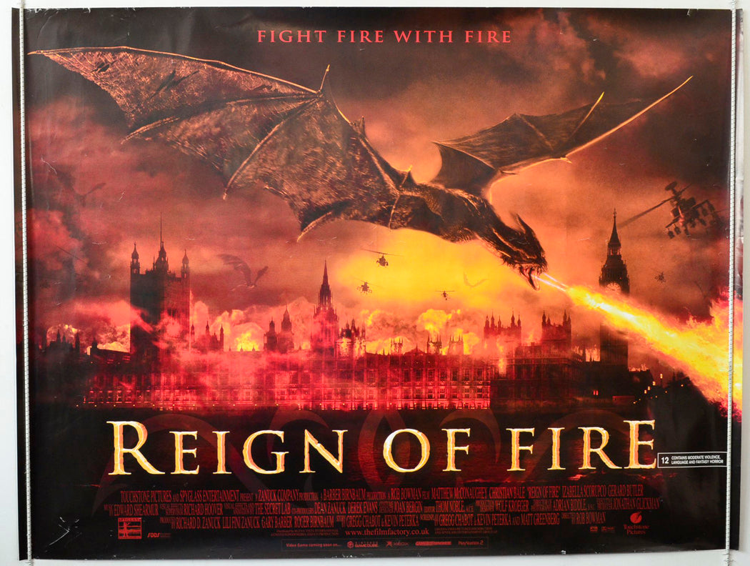 Reign Of Fire Original British Quad Poster - Movie Poster