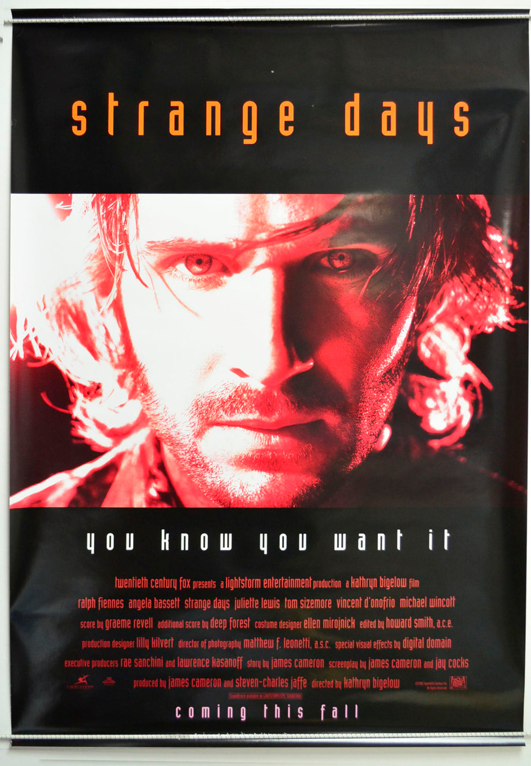 Strange Days  (Teaser / Advance Version)   Original One Sheet Poster - Movie Poster