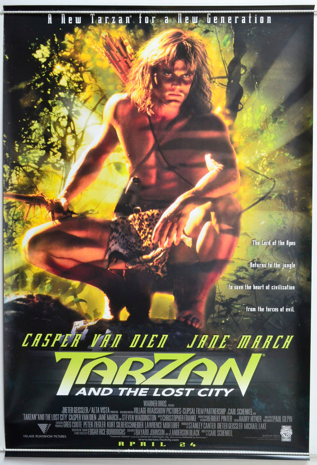 Tarzan And The Lost City Original One Sheet Poster - Movie Poster