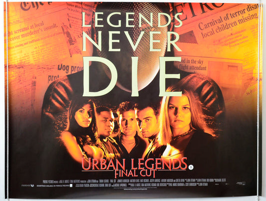 Urban Legends : Final Cut Original British Quad Poster - Movie Poster