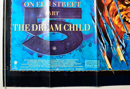 “A Nightmare On Elm Street Part 5 : The Dream Child” Original British Quad Poster - Movie Poster