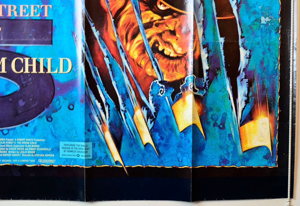 “A Nightmare On Elm Street Part 5 : The Dream Child” Original British Quad Poster - Movie Poster