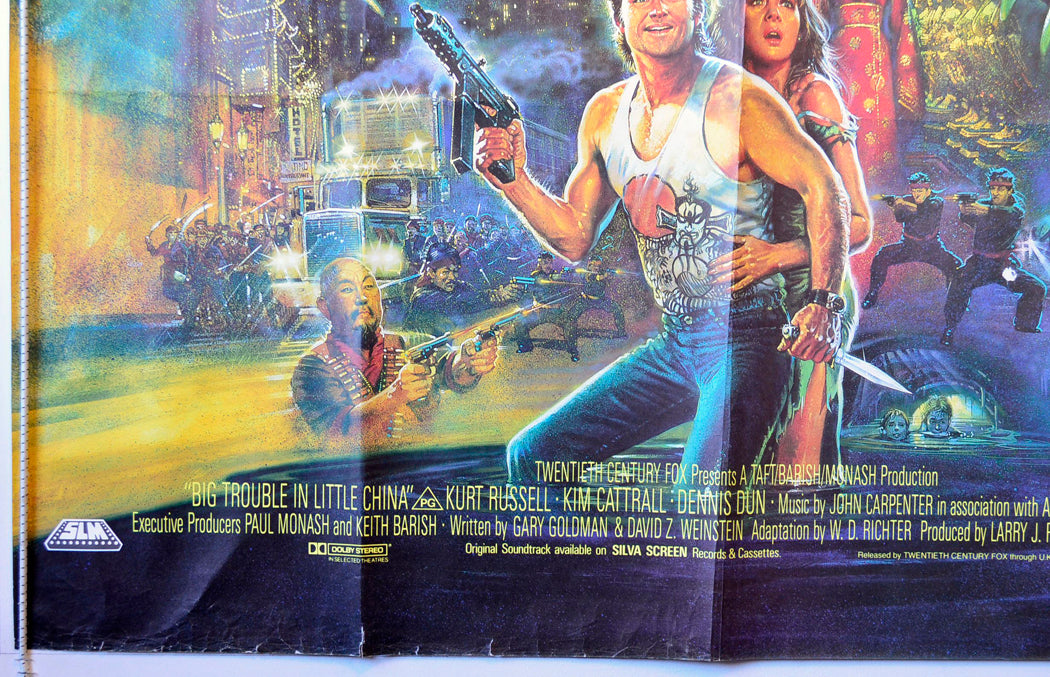 “Big Trouble In Little China”   Original British Quad Poster - Movie Poster