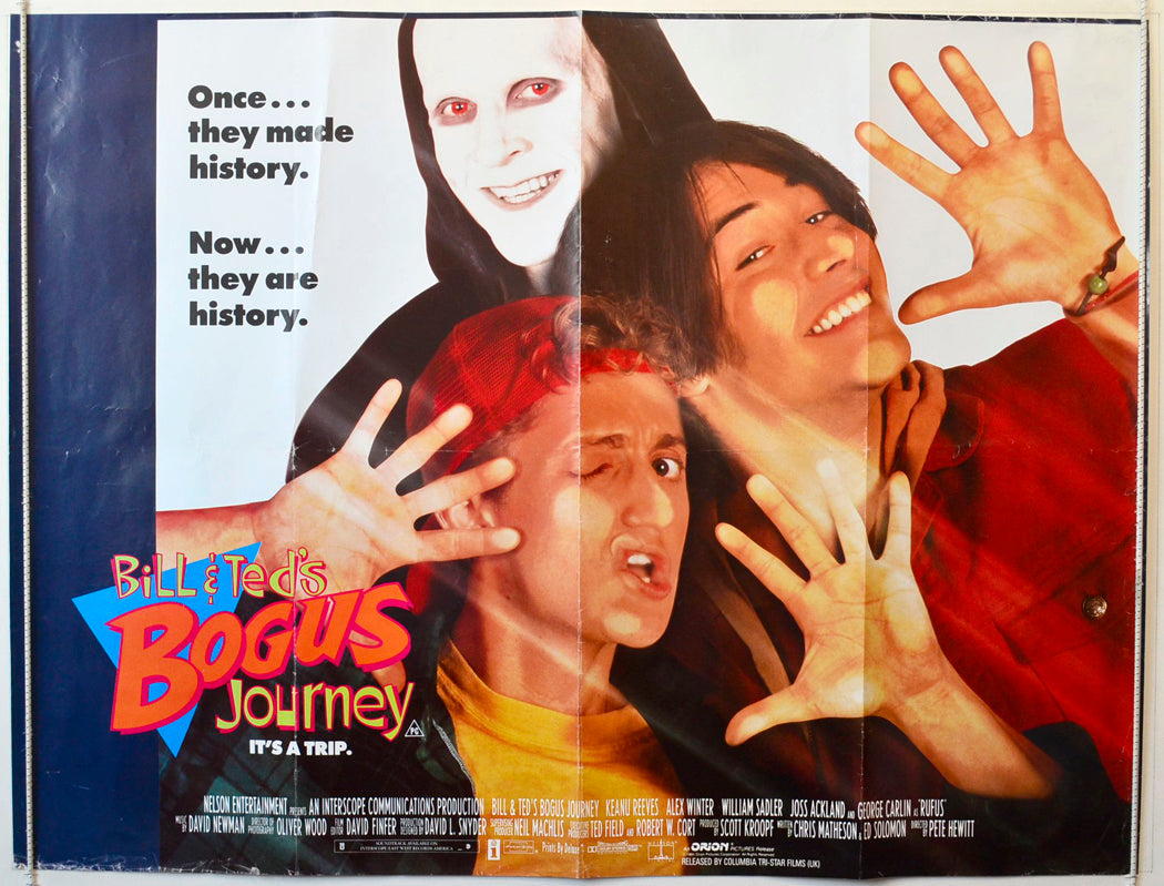 Bill And Ted's Bogus Journey Original British Quad Poster - Movie Poster