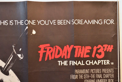 “Friday 13th Part 4”   Original British Quad Poster - Movie Poster