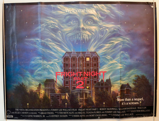 Fright Night Part 2   Original British Quad Poster - Movie Poster