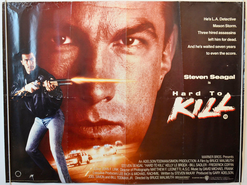 Hard To Kill Original British Quad Poster - Movie Poster