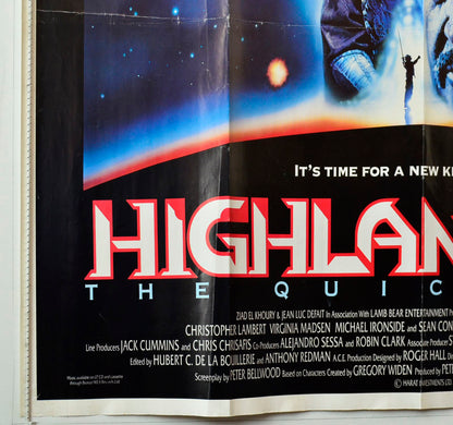 “Highlander 2”   Original British Quad Poster - Movie Poster