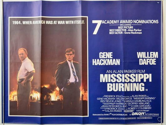 Mississippi Burning Original British Quad Poster - Movie Poster